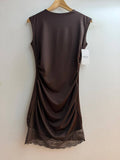 Lace Trimmed Mini Italian Dress