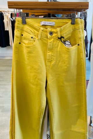 The Q2 Wide Leg Jean - Sunshine Yellow
