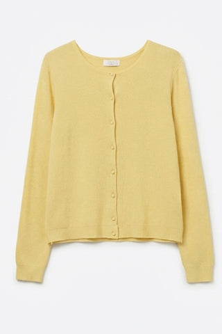 The Q2 Ribbed Knit Cardigan w/ Pearl Buttons