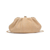 Triana Straw Frame Clutch - Natural