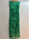 The Jen Animal Print Mesh Italian Strapless Dress