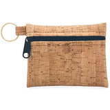 Cork Zipper Pouch with Key Ring | Rustic Cork: Natural Zipper