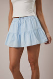 Morgan Mid Rise Tiered Cotton Skort