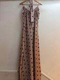 Italian Satin Polka Dot Spaghetti Strap Dress
