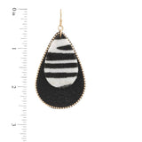 Animal Print Double Teardrop Earrings