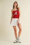 “A” Alabama Contrast Trim Tank Top