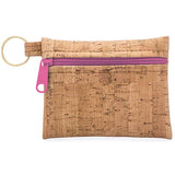 Cork Zipper Pouch with Key Ring | Rustic Cork: Natural Zipper