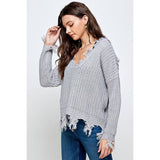 90’s Destroyed V-Neck Sweater