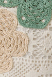 Halter Neck Crochet Floral Detail Mini Dress