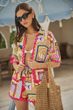 Marnie Button Up Shirt Talmar Postcard: Multi / XS