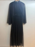 Sienna Mid Length Pleats + Tulle Cape Dress