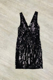 Aqua Capsule Sequined Mini Dress - Black