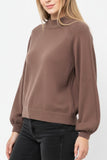 The Q2 Relaxed Style Jumper Sweater with Balloon Sleeve