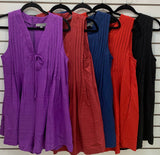 Emmy Pleated Tie Front Gameday Overall Romper