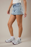 The Taylor Mid Waist Denim Mini Skort