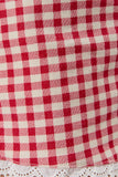 Daisy Lane Gingham Lace Denim Shorts