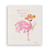 Terrible Idea Flamingo Dishtowel