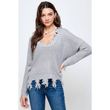 90’s Destroyed V-Neck Sweater