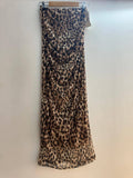 The Jen Animal Print Mesh Italian Strapless Dress