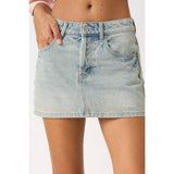 Washed Denim Classic Mini Skort