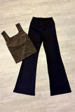 Jersey Bootcut Legging -Black