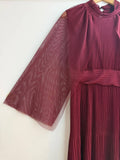 Sienna Mid Length Pleats + Tulle Cape Dress