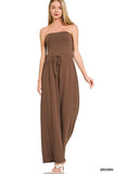 Summer Tube Top Jumpsuit - Ocean Blue