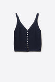 The Q2 Knit Buttoned Crop Top