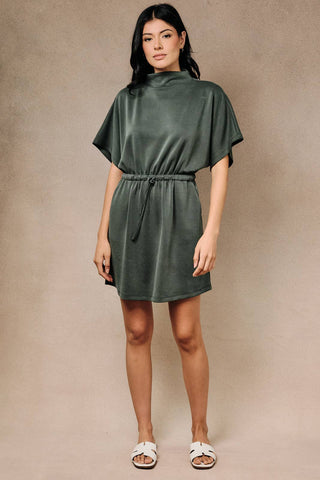 Mock Neck Dolman Mini Dress