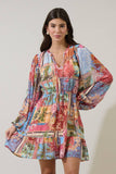 Melani Tropical Paxton Balloon Sleeve Mini Dress