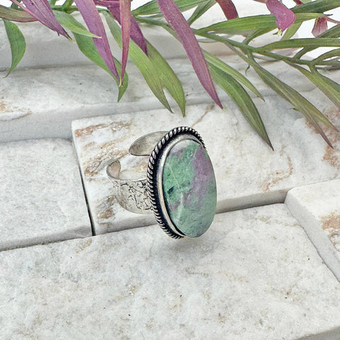 Kashi Semiprecious Stone Ring - Ruby Zoisite