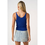 Game Day Cropped Knit Sweater Tank