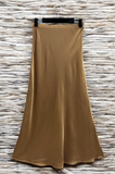 Essence Italian Viscose Satin Bias-Cut Midi Skirt