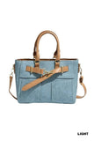 Davon Denim Pocket Patch Tote Bag
