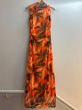 Italian Romance Sleeveless Printed Mesh Maxi Dress