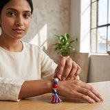 Aasha Patriotic Stackable Tassel Handcrafted Bracelet