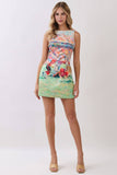 Abstract Football Print Mini Dress