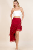 Monse Asymmetrical Lace Midi Skirt