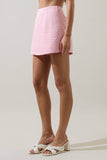 Kassy Checker Mini Skort- Pink