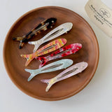 Acetate Floral Fish Clip Hairpin Barrette