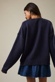 Round Neck Sardines Sweater Top- Melange