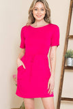 Sara Short Tie Dress - Purple