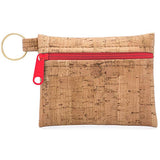 Cork Zipper Pouch with Key Ring | Rustic Cork: Natural Zipper