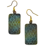 Mermaid Scales Copper Patina Earrings
