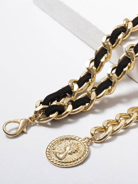 Vintage Fashion Geometry Waist Chain Belt