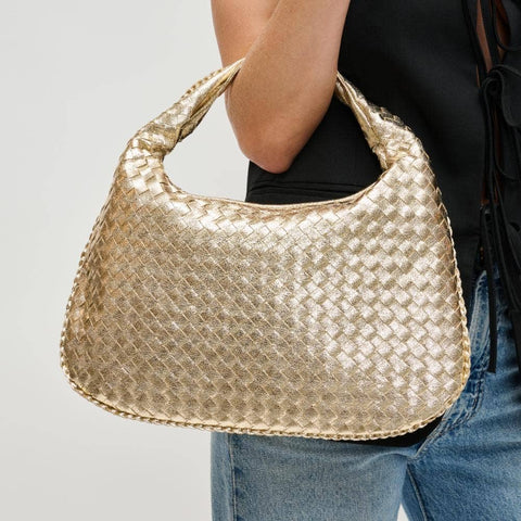 Adela Woven Hobo - Gold