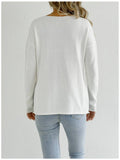 Champagne Please Slit Sweater - White