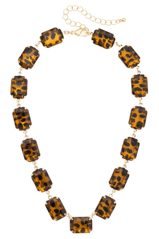 Bianca Linked Collar Necklace in Tortoise