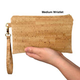 Cork Simple Wristlet | Rustic Cork: Natural Zipper / Small
