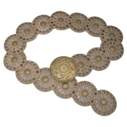 Flora Mandela Cut Out Eyelet Disc Hip Belt